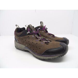 Merrel Women's Avian Light Leather Bracken Hiking Trail Shoe Brown/Purple 7M